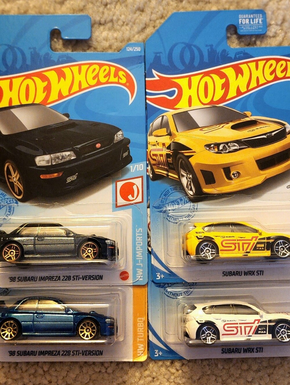 Hot Wheels '98 Subaru Impreza 22B STi-Version and Subaru WRX